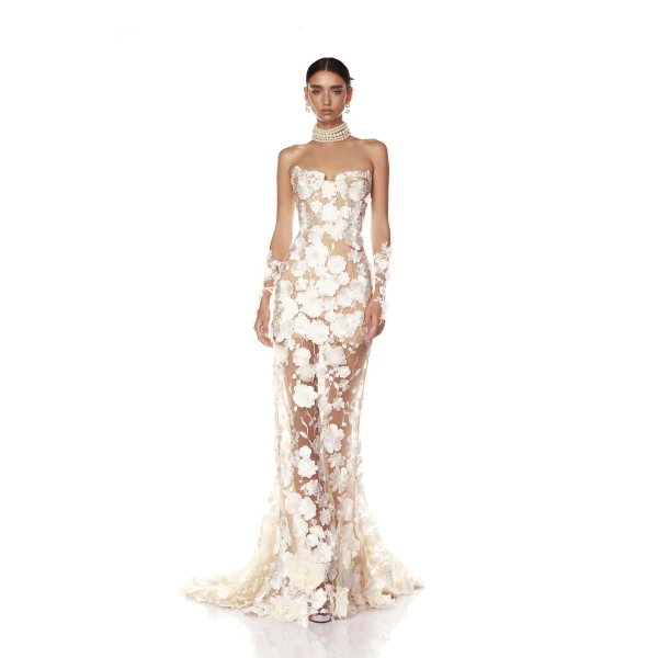 Bronx and Banco Jasmine Blanc Bridal Gown, view 3