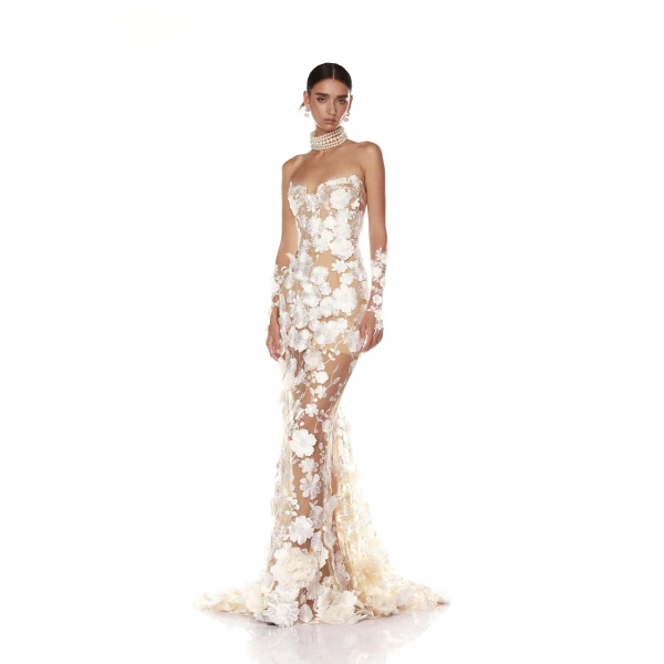 Bronx and Banco Jasmine Blanc Bridal Gown, view 4