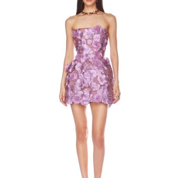 Bronx and Banco Purple Jasmine Maraya Lilac Mini Dress  a harmonious blend of structured elegance and timeless sophistication