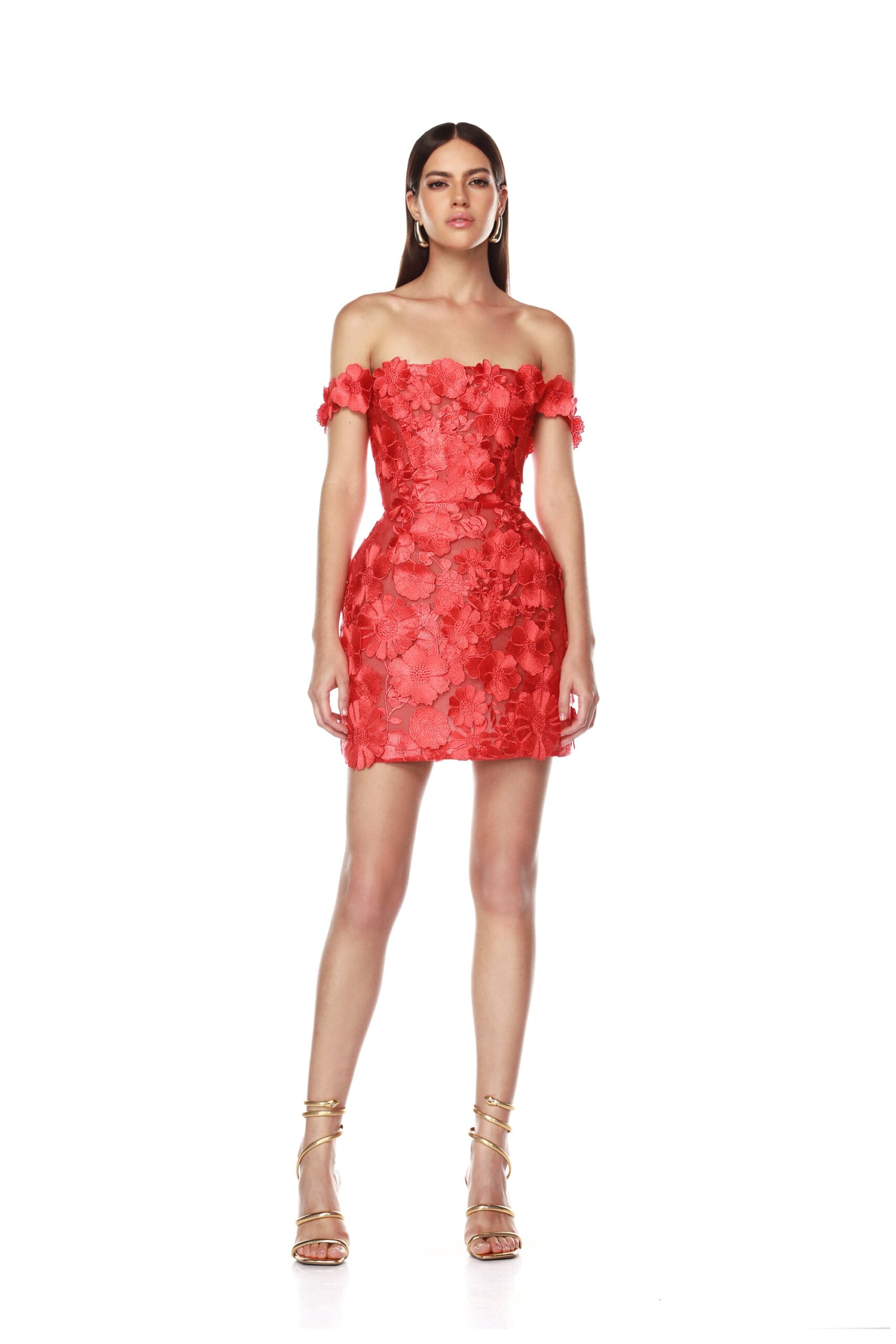 Bronx and Banco Jasmine Maraya Off The Shoulder Red Mini Dress Bronx and Banco Red Jasmine Maraya Off The Shoulder Red Mini Dress a harmonious blend of structured elegance and timeless sophistication