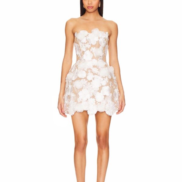 Bronx and Banco White Jasmine Maraya White Mini Dress  a harmonious blend of structured elegance and timeless sophistication