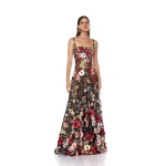 Bronx and Banco Multicolour Jasmine Multi Floral Maxi Dress  a harmonious blend of structured elegance and timeless sophistication