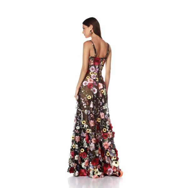 Bronx and Banco Jasmine Multi Floral Maxi Dress, view 4
