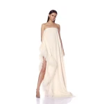 Bronx and Banco Ivory Madeline Strapless Gown  a harmonious blend of structured elegance and timeless sophistication