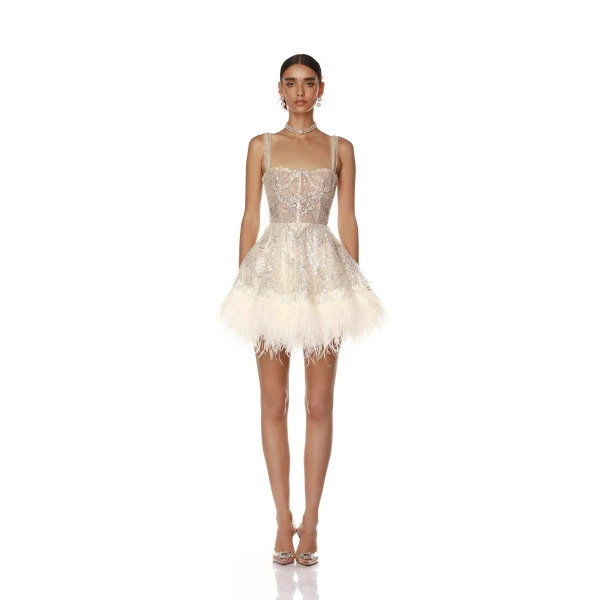 Bronx and Banco Mademoiselle Beaded Mini Dress, view 2