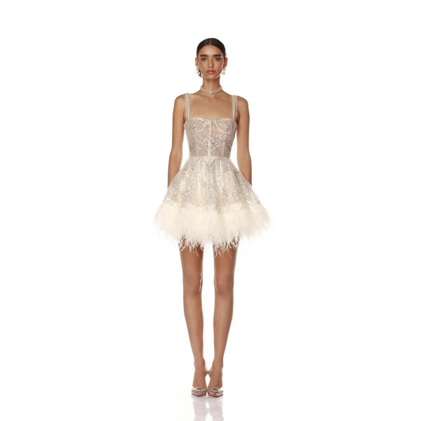 Bronx and Banco Mademoiselle Beaded Mini Dress