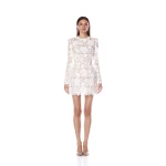 Bronx and Banco White Maia Mini Dress  a harmonious blend of structured elegance and timeless sophistication