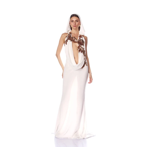 Bronx and Banco Noemie White Dress, view 3