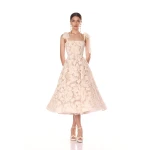 Bronx and Banco White Sabrina White Midi Dress  a harmonious blend of structured elegance and timeless sophistication