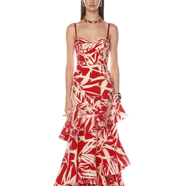 Bronx and Banco Multicolour Sylvie Armonia Maxi Dress  a harmonious blend of structured elegance and timeless sophistication.