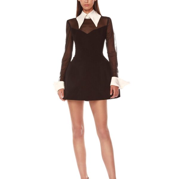 Bronx and Banco Black Wednesday Mini Dress  a harmonious blend of structured elegance and timeless sophistication