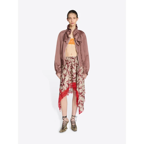 Dries Van Noten Asymmetrical silk skirt, view 2