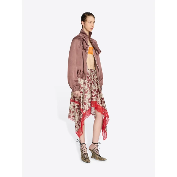 Dries Van Noten Asymmetrical silk skirt, view 3