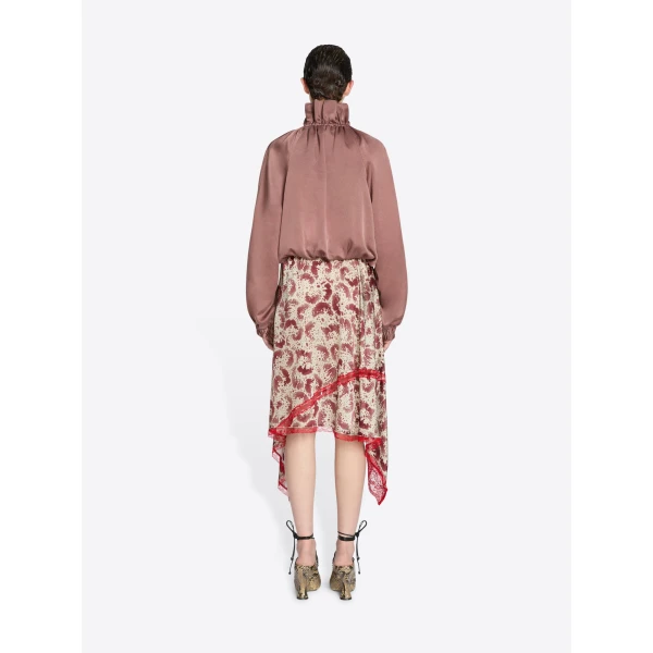 Dries Van Noten Asymmetrical silk skirt, view 4