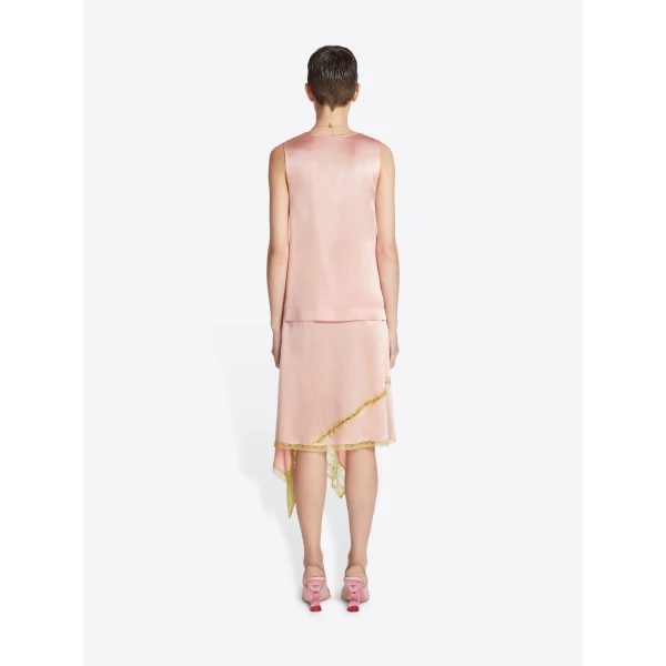 Dries Van Noten Asymmetrical silk skirt, view 4