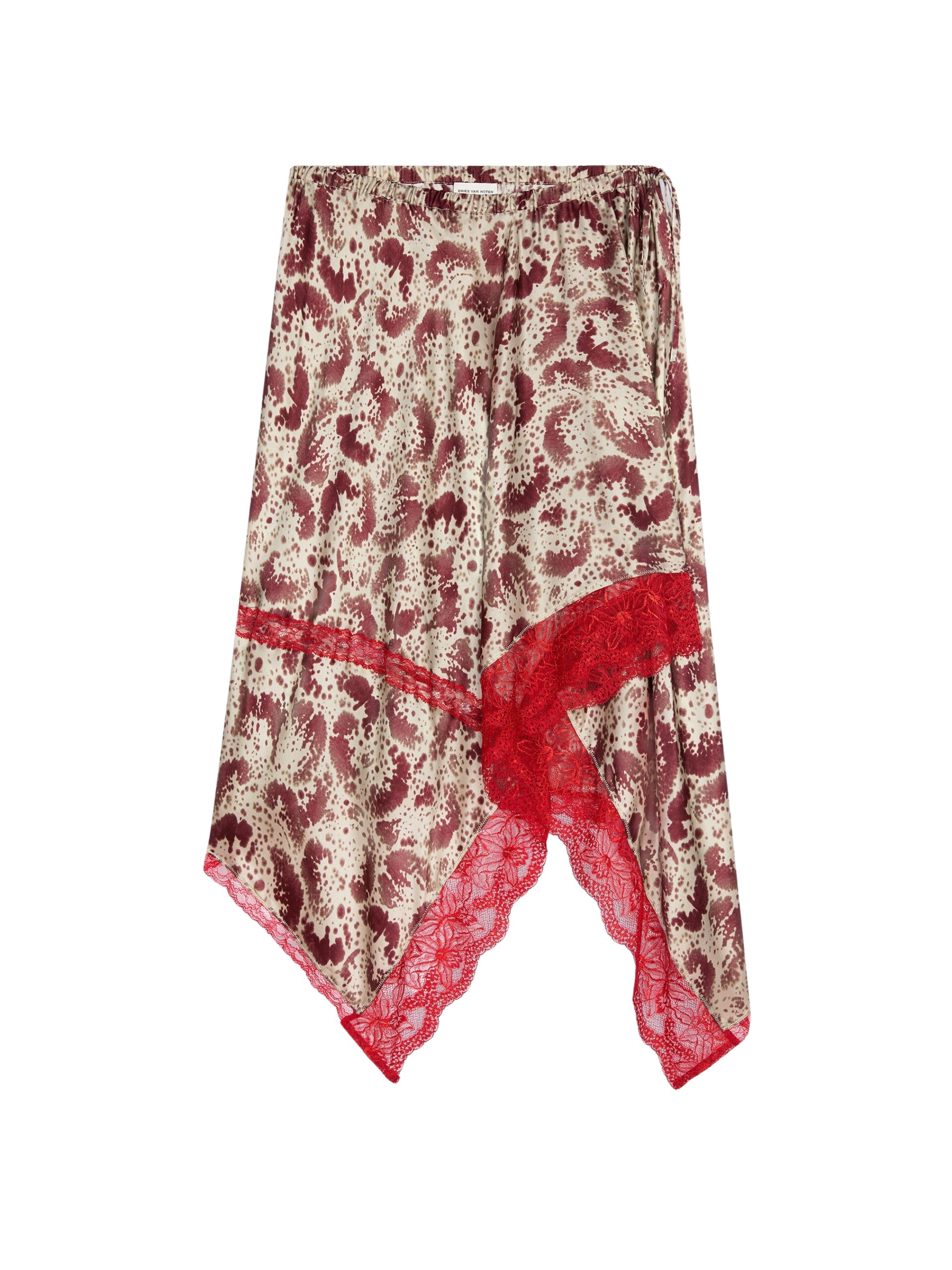 Dries Van Noten Asymmetrical silk skirt