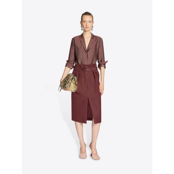 Dries Van Noten Belted wool skirt, view 2