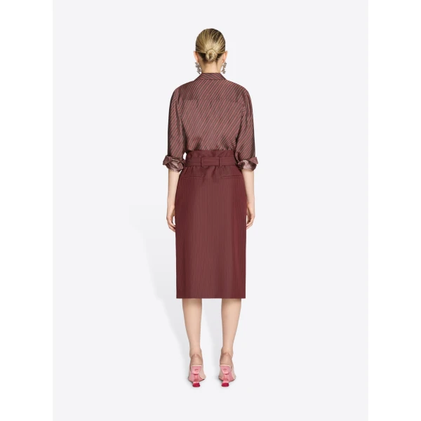 Dries Van Noten Belted wool skirt, view 4
