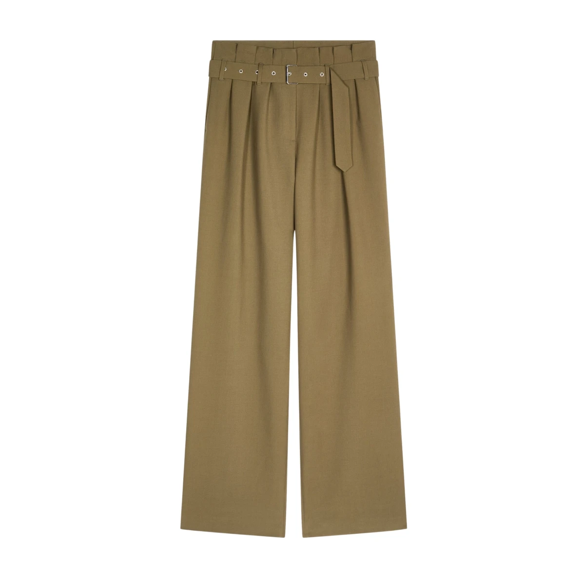 Belted wool trousers - Image 1