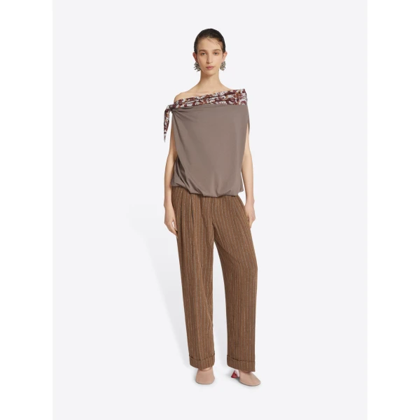 Dries Van Noten Contrast knotted top, view 2