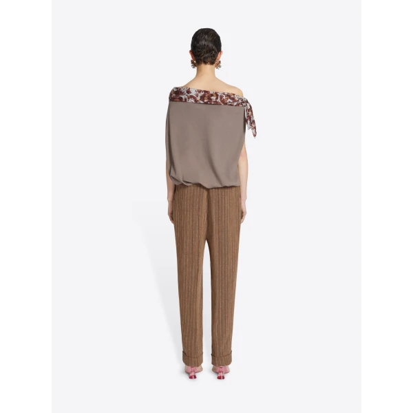 Dries Van Noten Contrast knotted top, view 4
