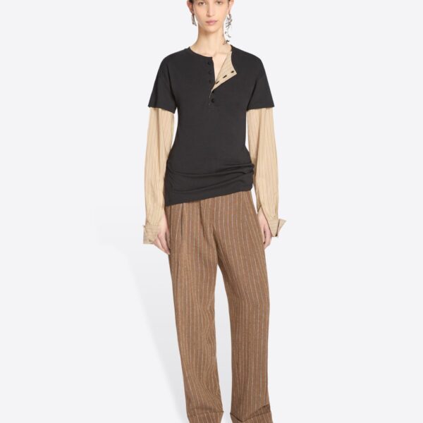 in heavy cotton cupro blend.