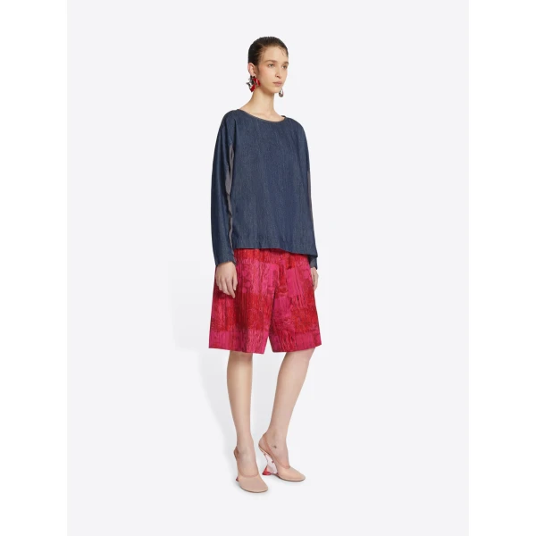 Dries Van Noten Denim contrast top, view 3