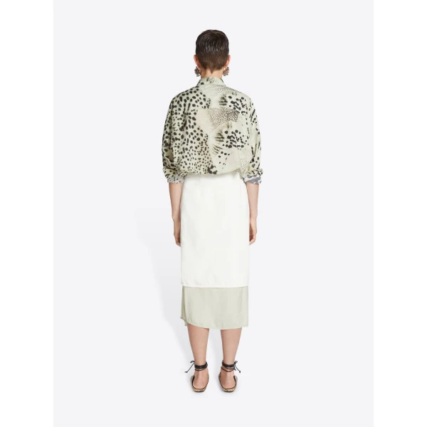 Dries Van Noten Denim wrap skirt, view 4