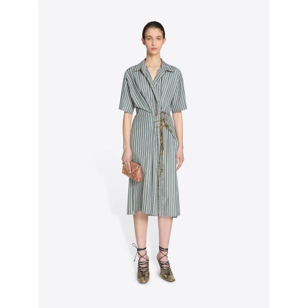 Dries Van Noten Draped cotton dress, view 2