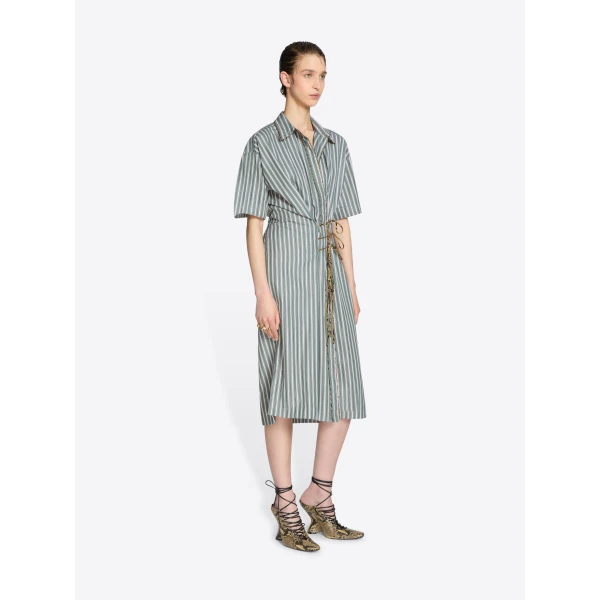 Dries Van Noten Draped cotton dress, view 3