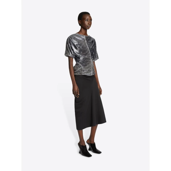 Dries Van Noten Draped cotton skirt, view 3