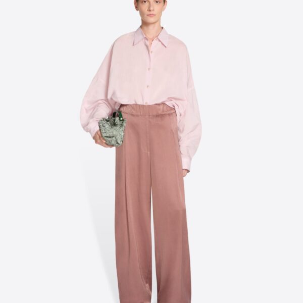 in overdyed cupro cotton blend.