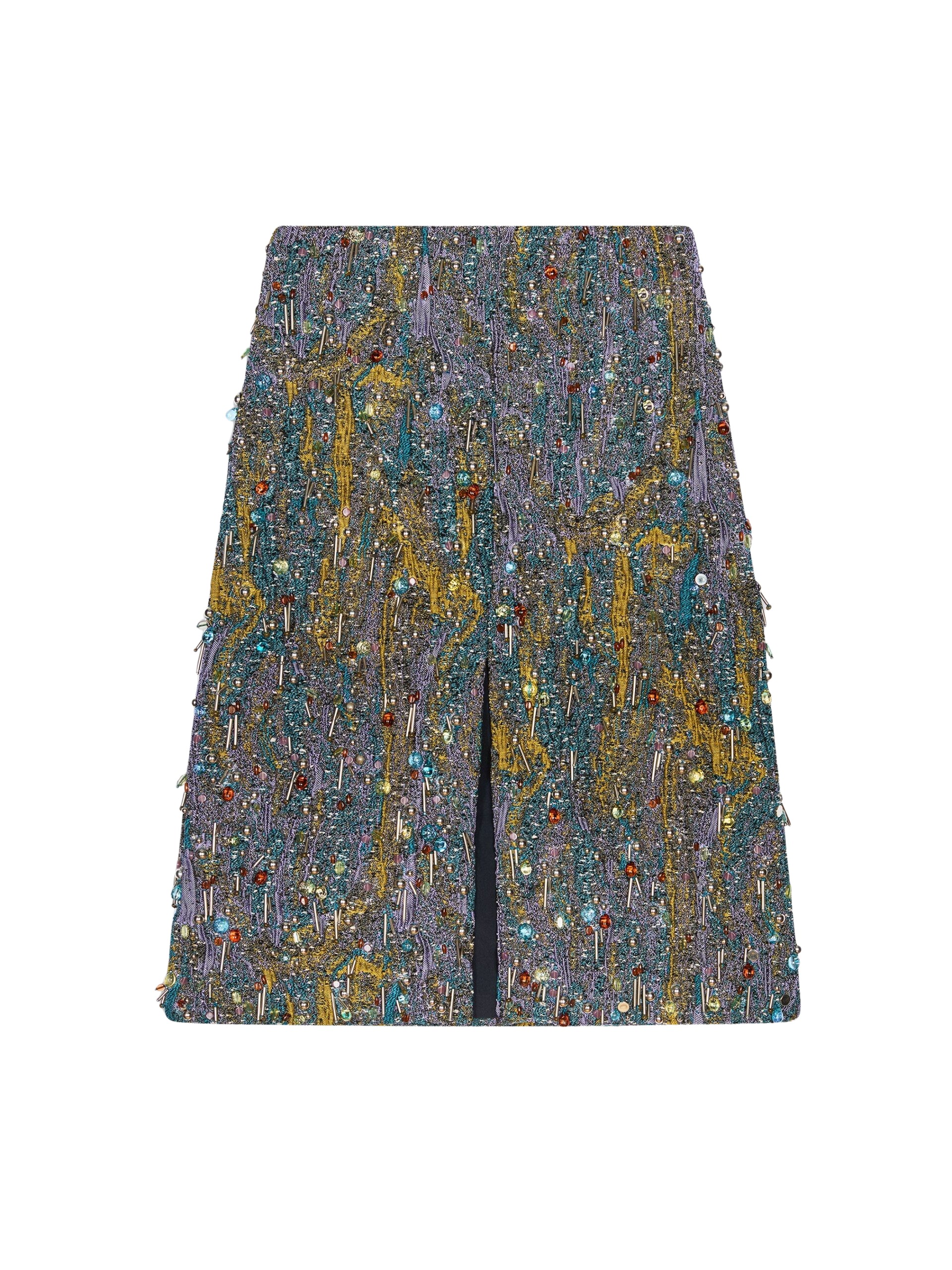 Dries Van Noten Embellished jacquard skirt