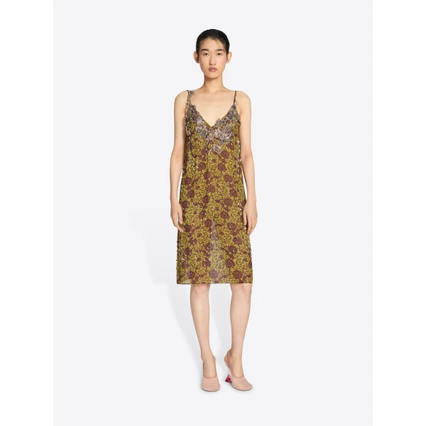 Dries Van Noten Embellished slip dress, view 2