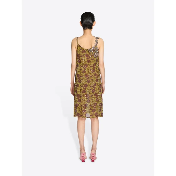Dries Van Noten Embellished slip dress, view 4