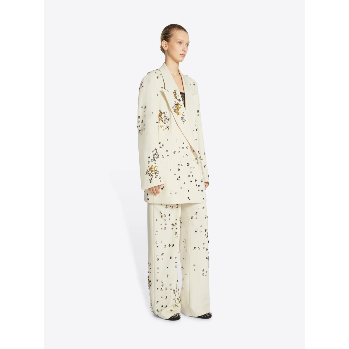 Embellished wool blazer - Image 3