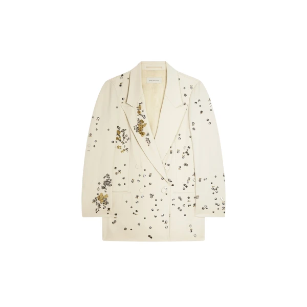 Embellished wool blazer