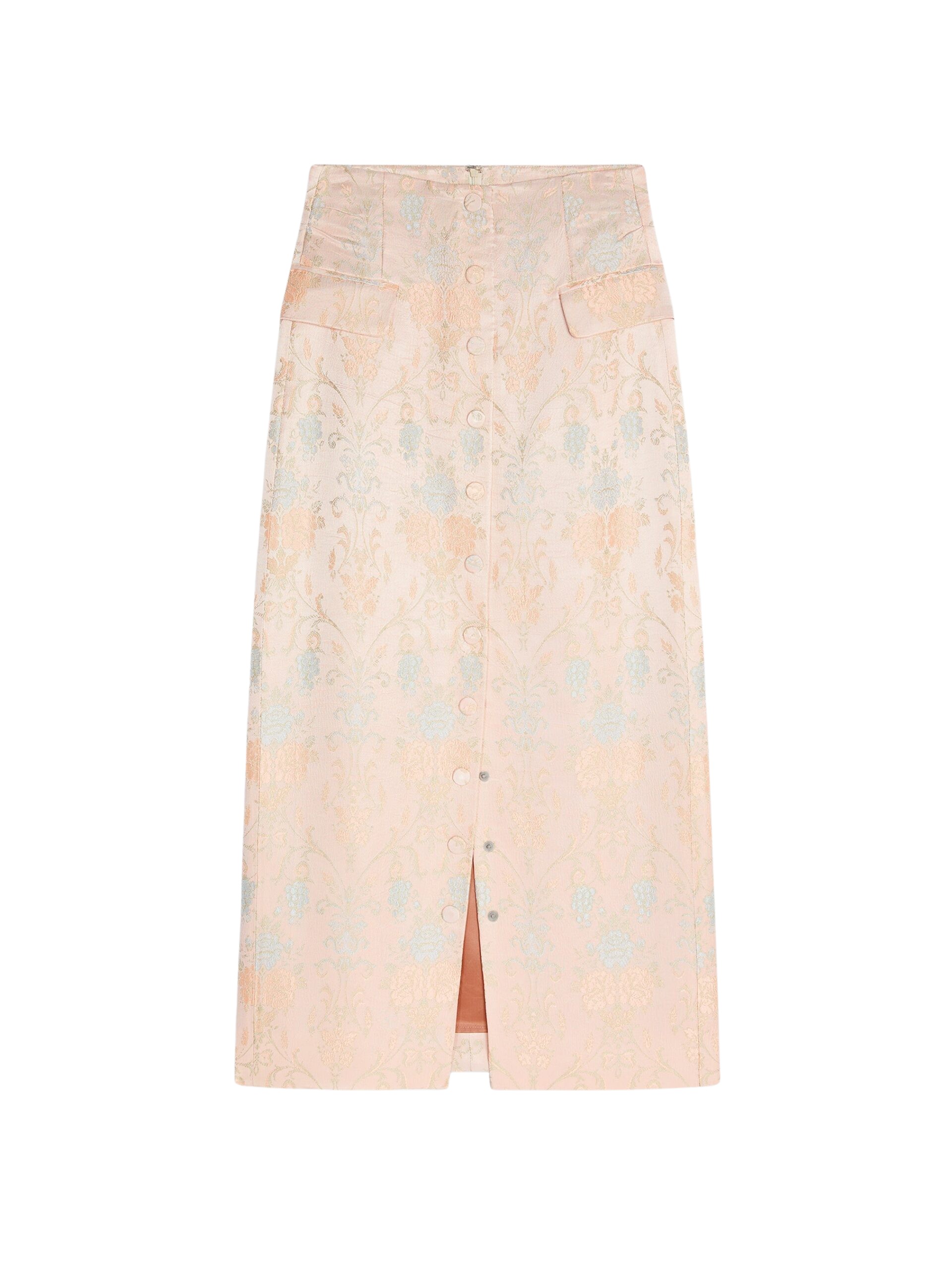 Dries Van Noten Fitted jacquard skirt