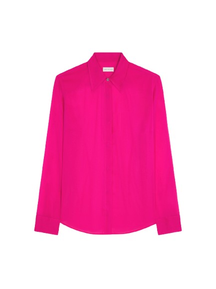 Fitted silk shirt
