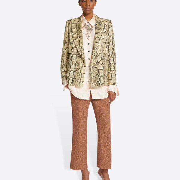 with snakeskin print.