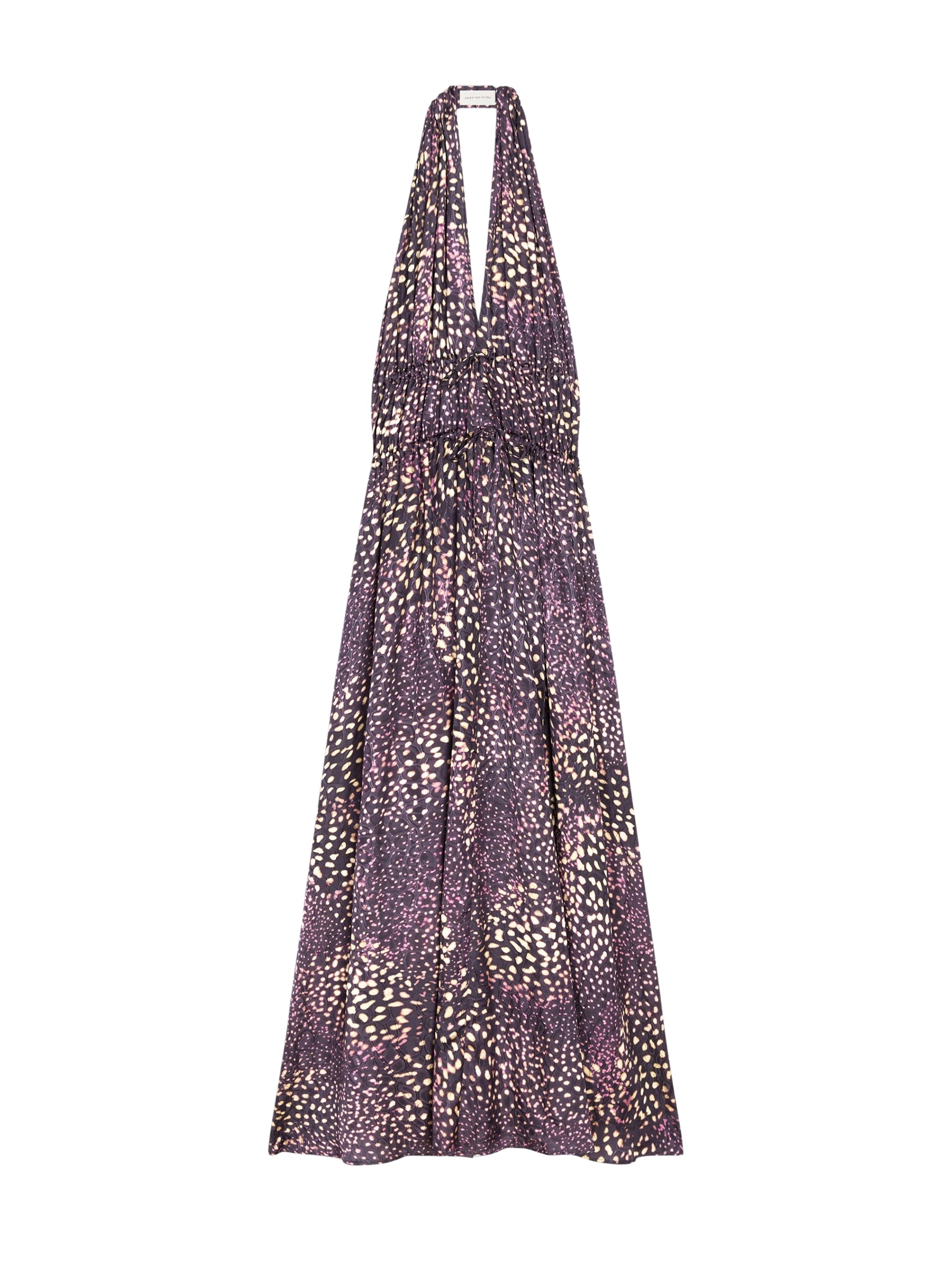 Dries Van Noten Jacquard halter dress