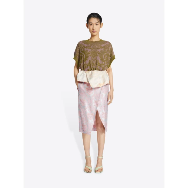 Dries Van Noten Jacquard peplum skirt, view 2