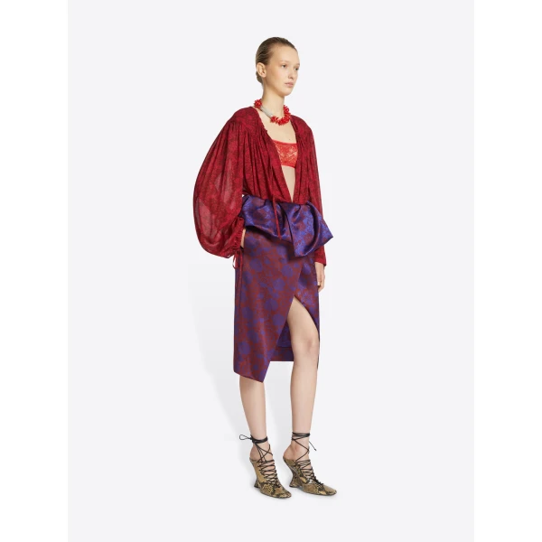Dries Van Noten Jacquard peplum skirt, view 3