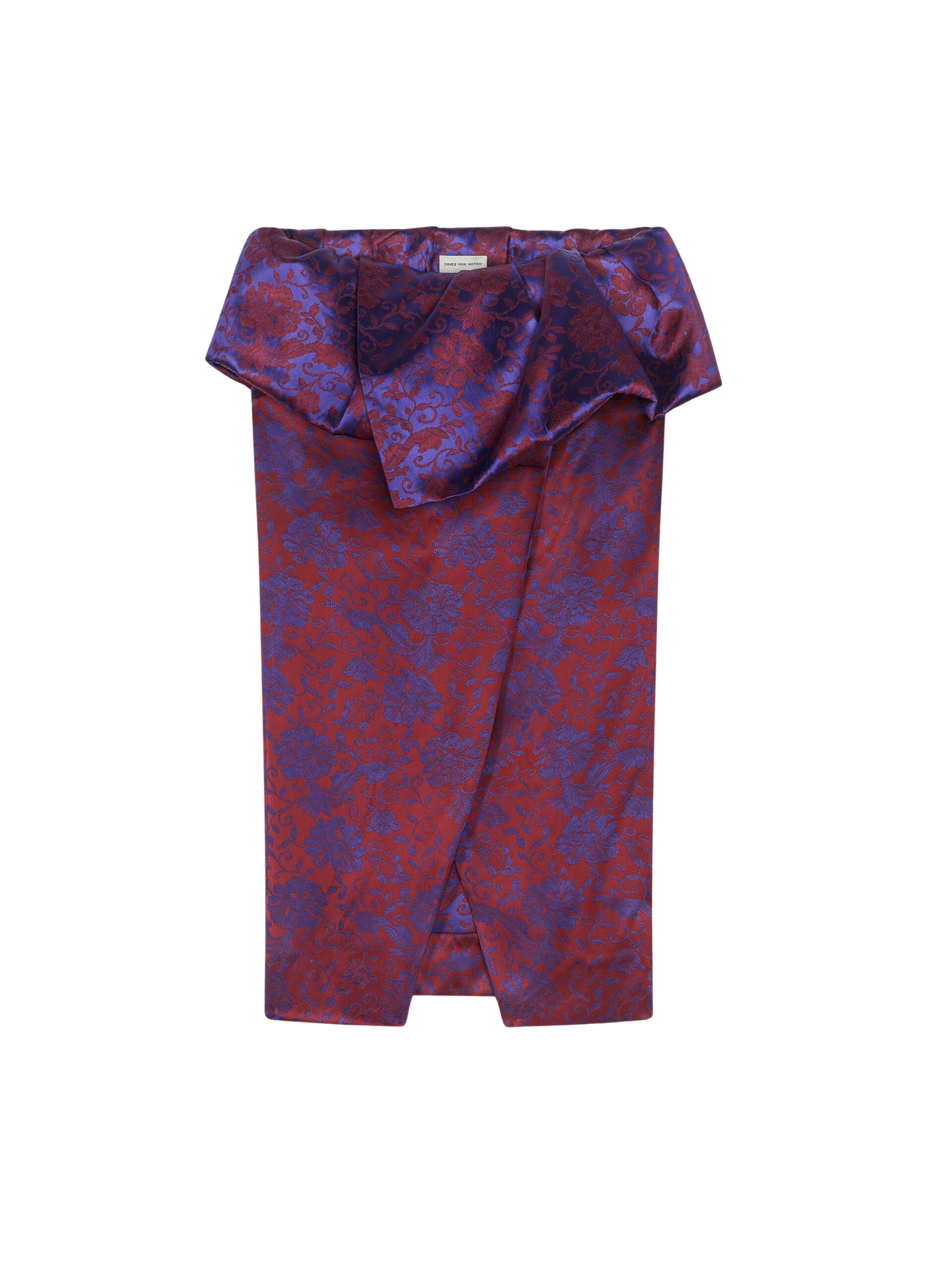 Dries Van Noten Jacquard peplum skirt