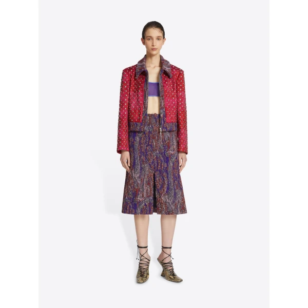 Dries Van Noten Jacquard skirt, view 2