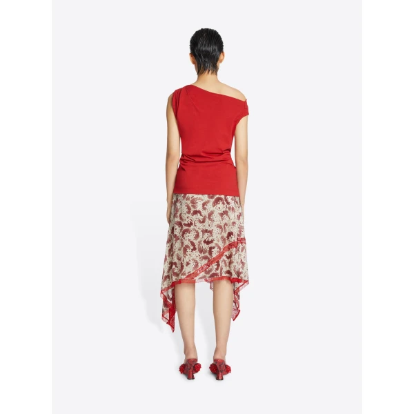 Dries Van Noten Off-shoulder jersey top, view 4