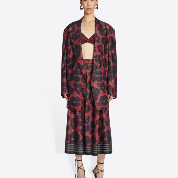 with abstract floral print.