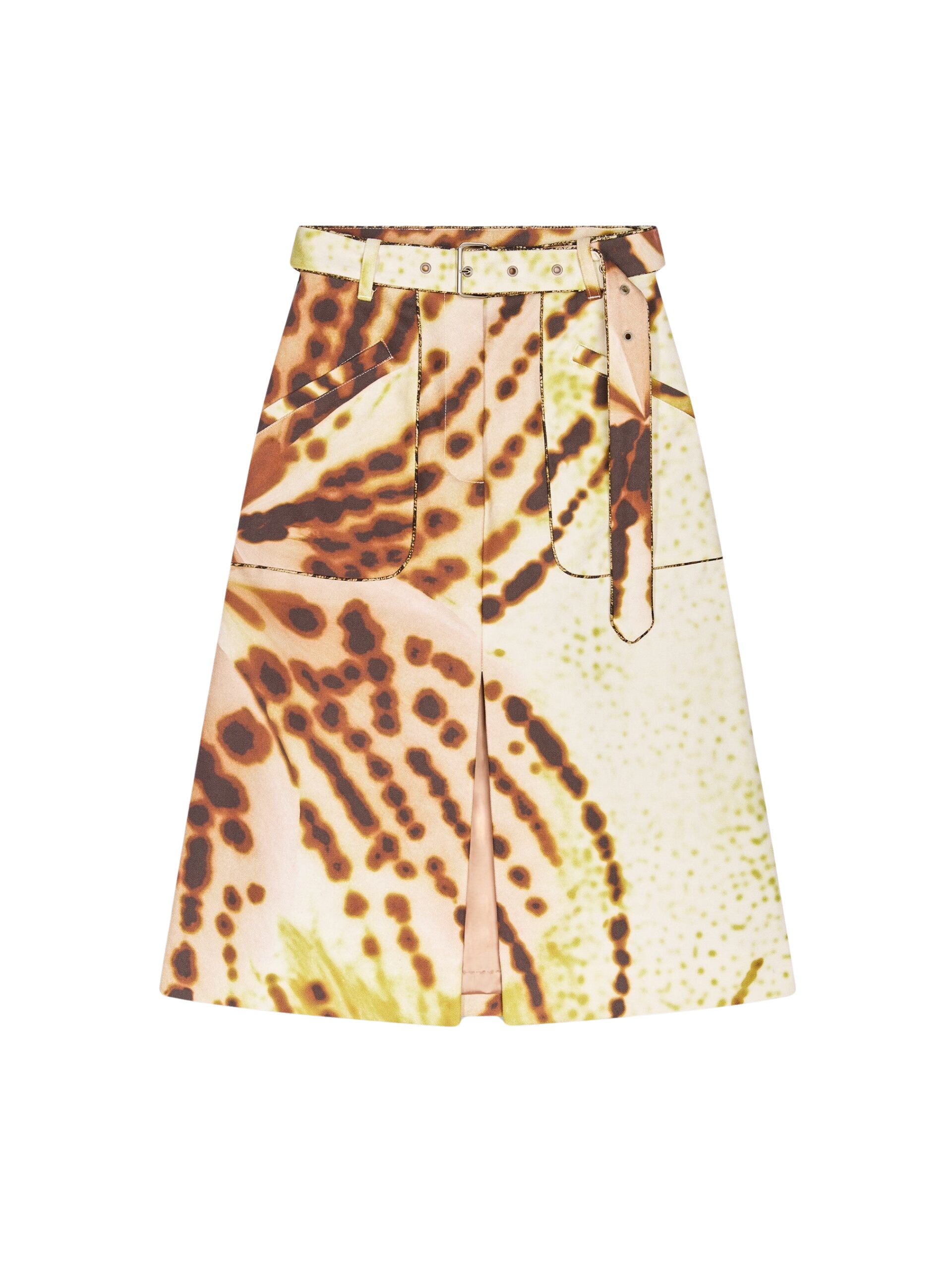Dries Van Noten Printed belted skirt