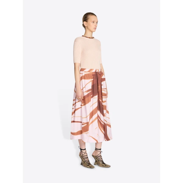 Dries Van Noten Printed cotton skirt, view 3