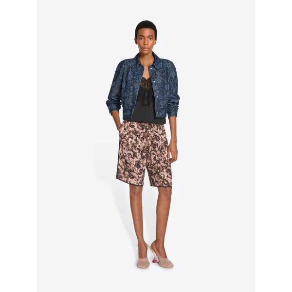 Dries Van Noten Printed denim jacket, view 2